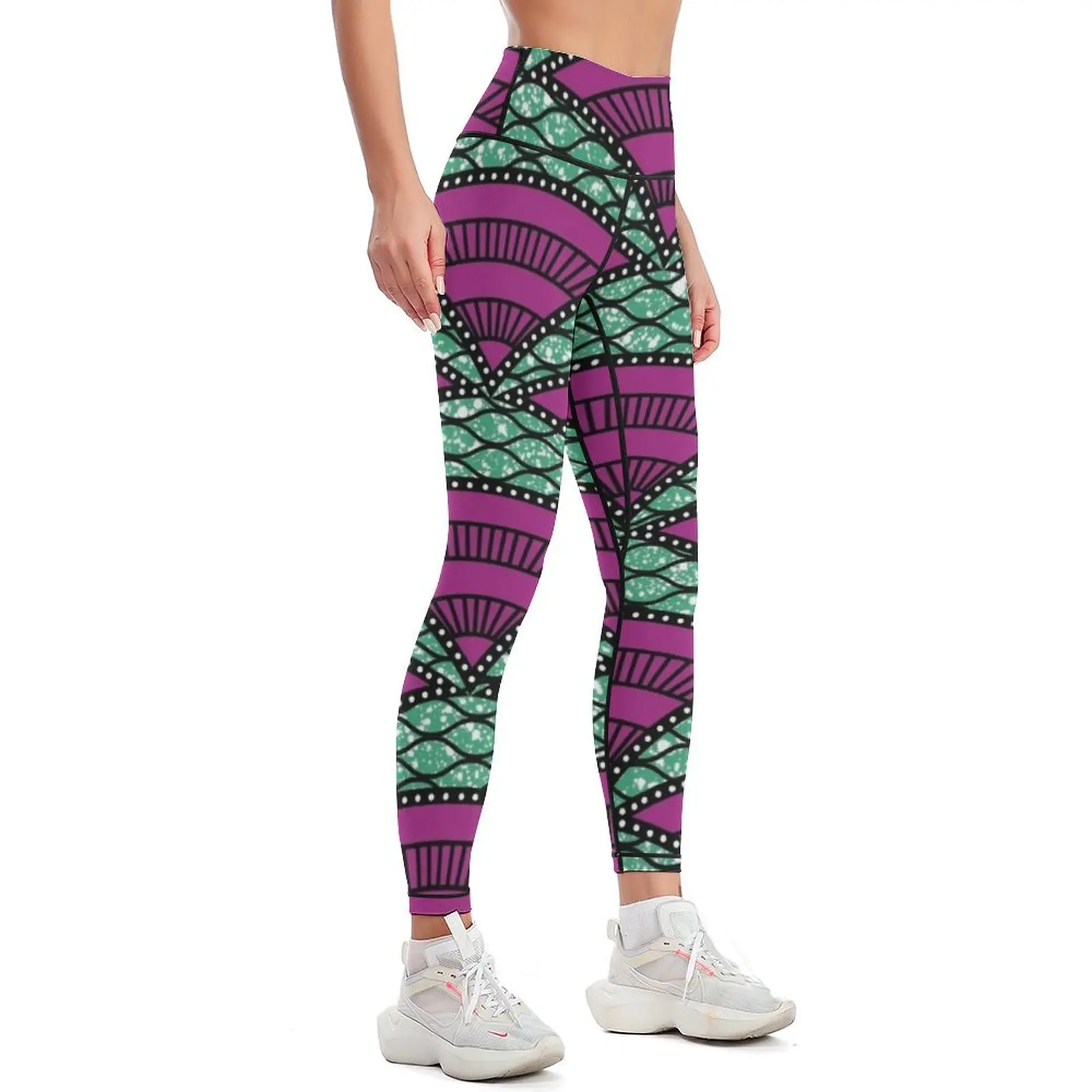 Afro Ankara Wax Print 14 Leggings legging pants raises butt workout clothes for Womens Leggings