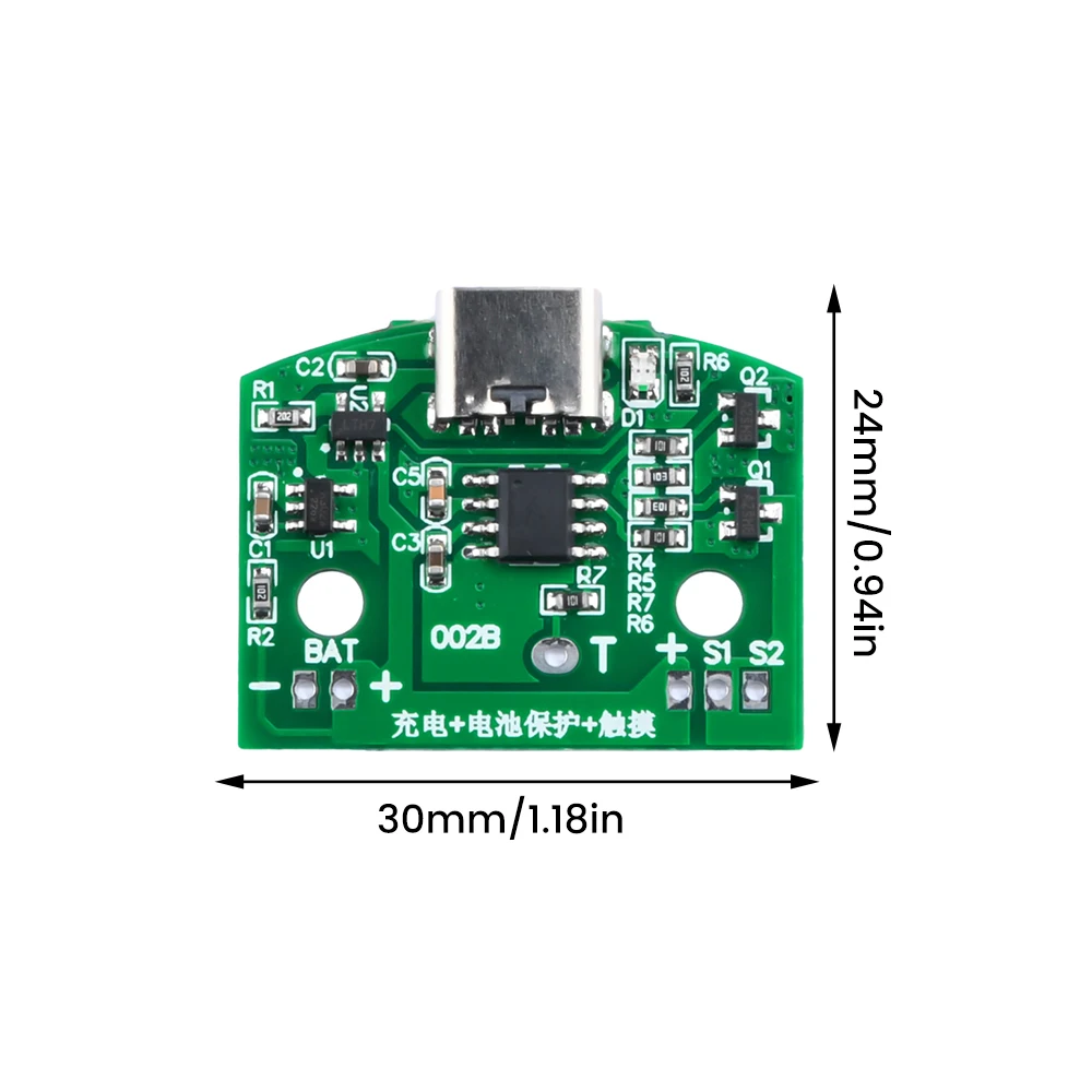 Tipo-C LED Table Lamp Circuit Board, Carregamento USB, Três Engrenagens Stepless, Regulável, Touch, Módulo de Controle Pequeno Night Light, 8W