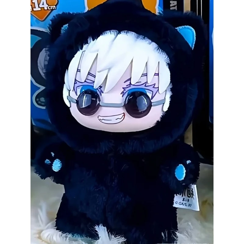 Pré-venda genuíno eaki jujutsu kaisen temporada 2 gato parque festa gojo satoru caixa cega boneca de pelúcia saco pingente modelo coleção