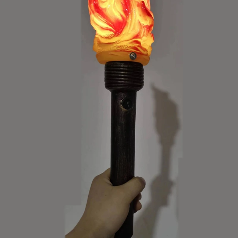 Handheld Torch Props LED Lights, Realistic Flame Torch For Games Sports Competition Theme Halloween Christmas