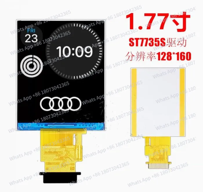 

1.77 inch 24PIN 262K Color LCD Display Screen ST7735S Drive IC 128(RGB)*160 8Bit Interface