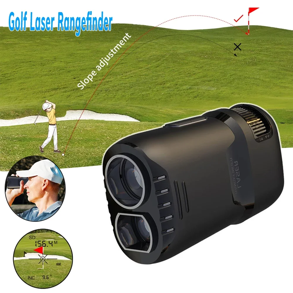 Upgrade USB Charging Rechargeable 800M/1000M/1200M Golf Laser Rangefinder with Slope NO/OFF Distance Meter