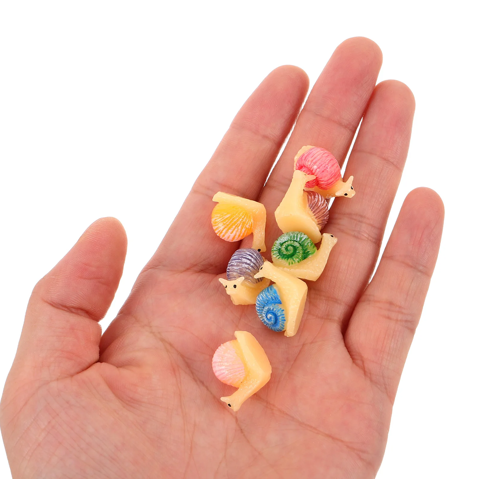 

14Pcs Simulation Snail Ornaments Durable Resin Material Micro Landscape Accessories Cute Home Office Decoration