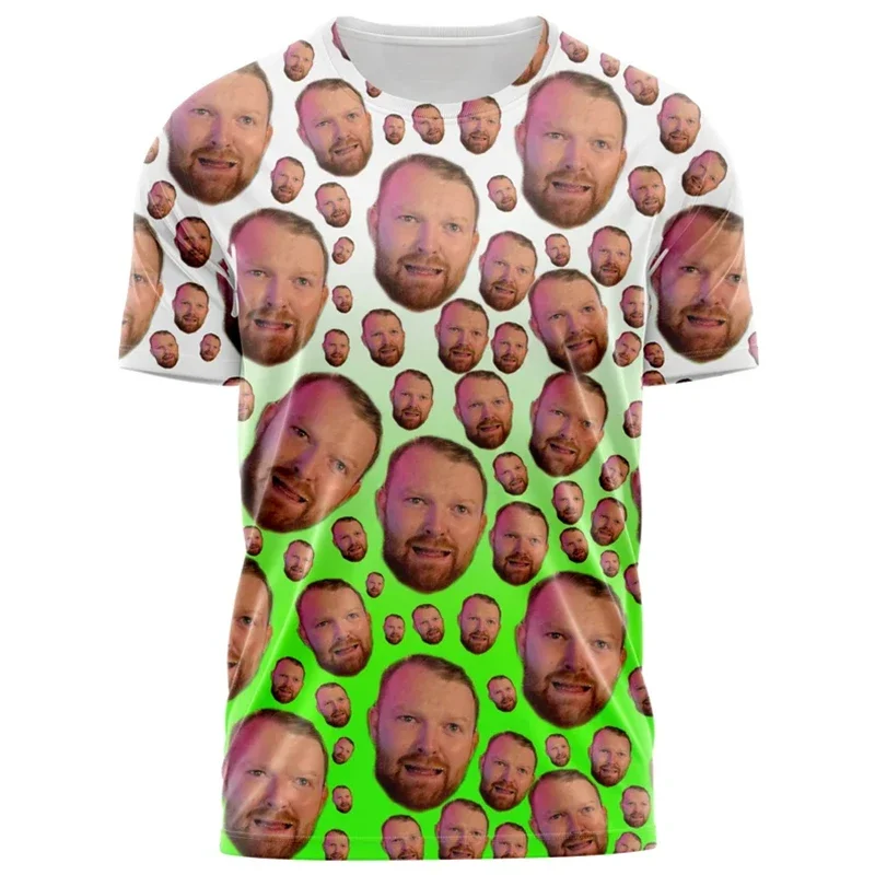 Camiseta personalizada con cara divertida de despedida de soltero para hombre y mujer, camiseta con estampado 3D degradado, foto de Humor, personalidad, diseño novedoso, Hip Hop Street Y2k