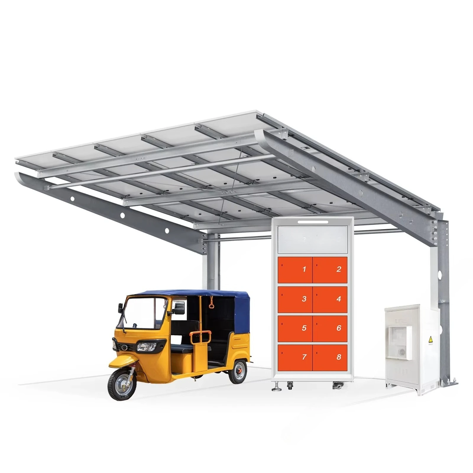 intelligent outdoor self-charging battery replacement station electric tricycle lithium battery changing cabinet