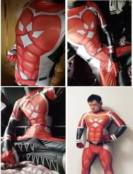 Halloween Live A Hero Cosplay Costume Zentai Red Strong Suit Superhero Bodysuit Adults Party Jumpsuits