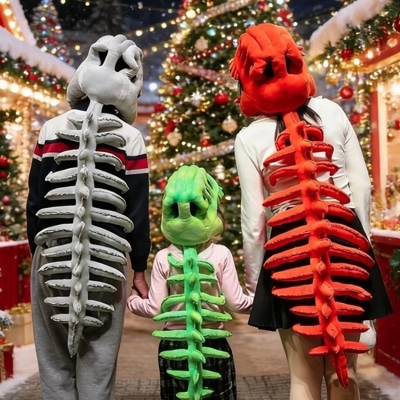 

Огромный скелет динозавра, плюшевые игрушки, подушка для сна, аниме, игра, мягкая кукла, креативный плюшевый реквизит для косплея, костюм на Хэллоуин, подарок