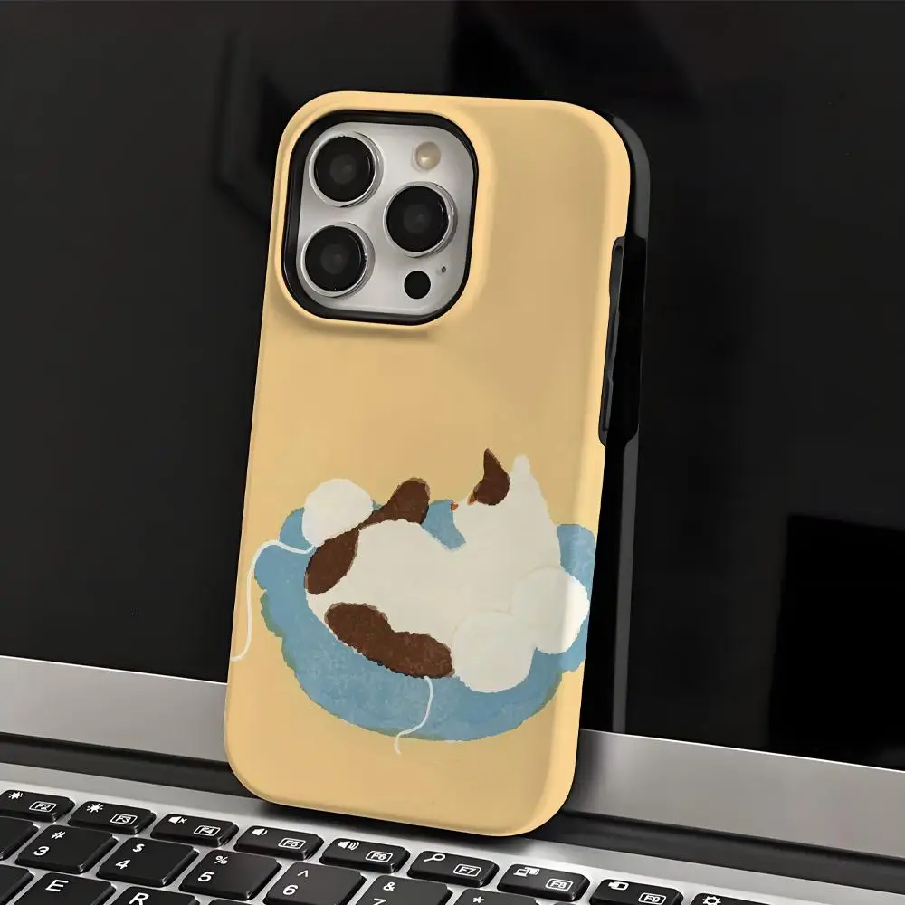 

inset Kawaii cat Phone Case Phone Case INS For IPhone 16 15 14 13 12 11 Pro Max X XR XSMax 7 8 Plus Glossy Film Hard PC Cover