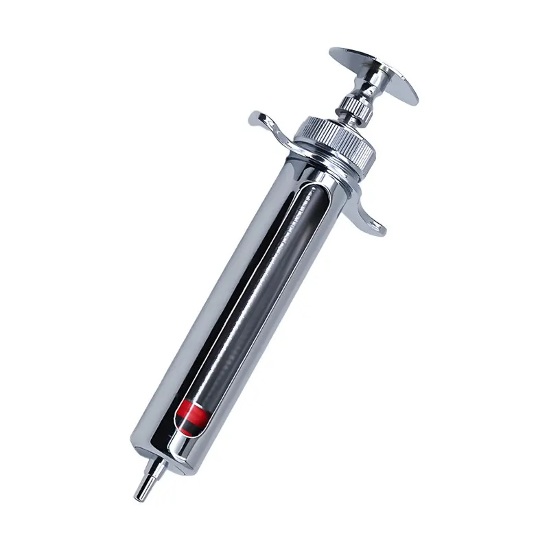 Premium Veterinary Stainless Steel Syringe for Livestock Large Needle Oil Injection