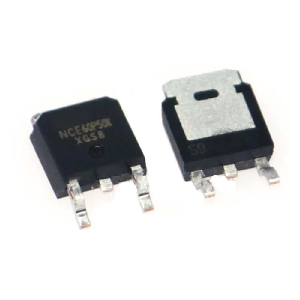 10 piezas NCE60P50K TO-252 50A 60V P-CH TO252 DPAK SMD MOSFET nuevo y original IC Chipset