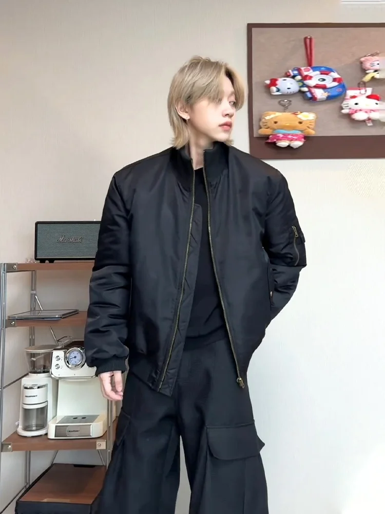 

American Sle Bomber Flight Jaet Cotton Coat Men Women Autumn Winter Thiened Warm Workwear Stand Collar Cotton Clothes