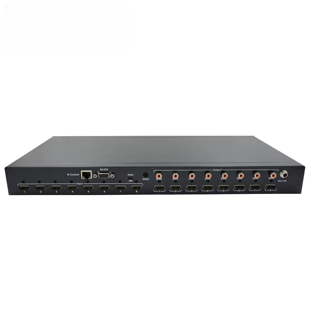 LINK-MI 8x8 Matrix Switcher With SPDIF Audio 4K@60Hz IR RS232 IP Or Web GUI Control Support 3D, HDR10 Matrix