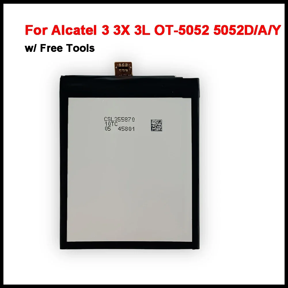 3000mAh TLp029D1 Mobile Phone Battery For Alcatel 3 3X 3L OT-5052 5052D/A/Y Alcatel 5 OT-5086 5086D/Y/A OT-5034 OT-5058 5058I