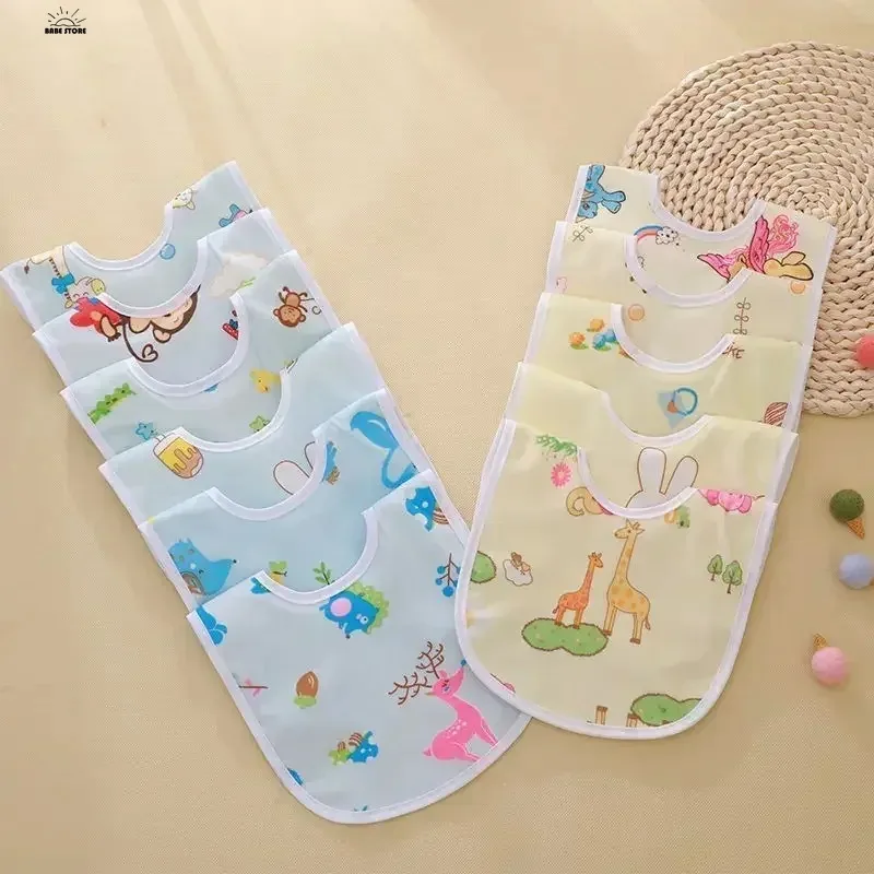 1 Pcs Inant 0-3 Years Old Crystal Velvet U-shaped Waterproof Snap Lip Towel Infant Eating Bibs Burp Cloths for Kids Baby Stuff