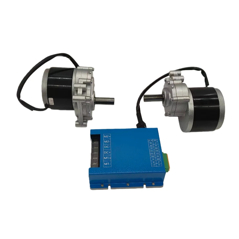 مجموعة محرك 24 فولت 250 وات ووحدة تحكم محرك مزدوج (12C، 24V/48V، RS232/CAN) لآلات قطع العشب