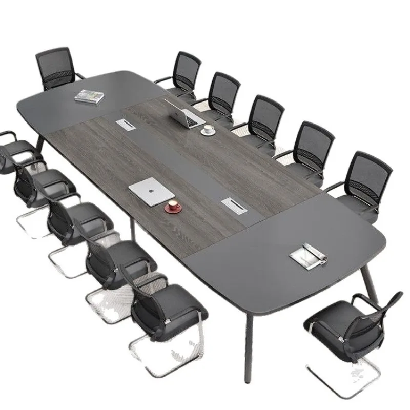 Long conference table: a minimalist modern office reception table