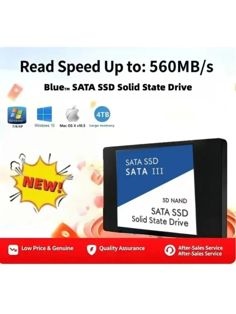 2026 1 do 2 do SSD SATAIII 2.5 Dysk SSD wewnętrzny Szybki transfer danych do laptopa PC Mac — 2
