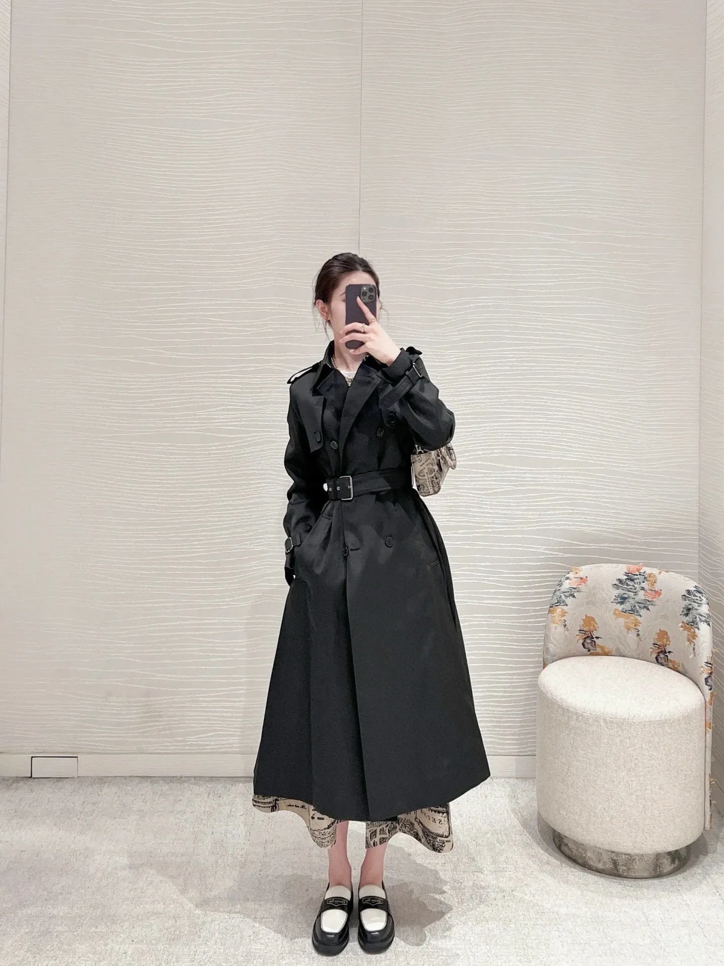 

Di Luxury Elegant Women Winter Trench New in Coats and Jackets 2024 Outdoor Long Clothes Eam Ladies Outerwears Clothing Spring