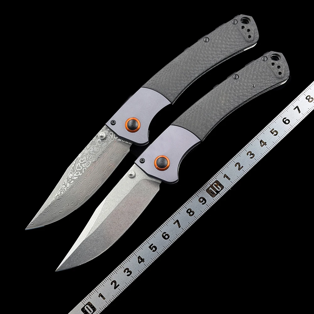 

Складной нож BM 15080-1 Hunt Damascus для активного отдыха, кемпинга, охоты, карманный EDC-инструмент