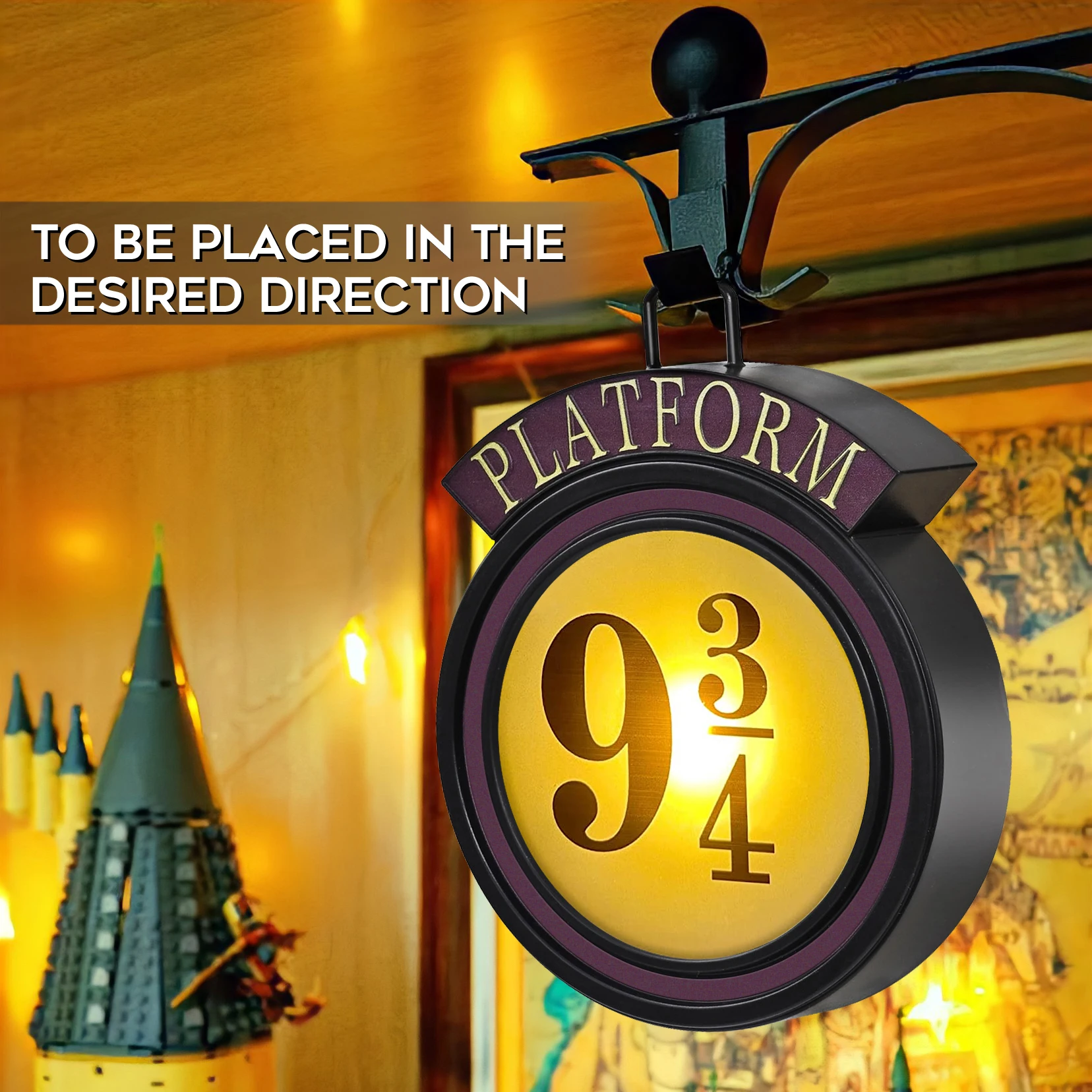 Lampu Malam LED Retro Ajaib Platform Lampu Dinding Gantung Kreatif Lampu Hogwarts 3D Dekorasi Halloween Rumah Harris Hadiah Unik