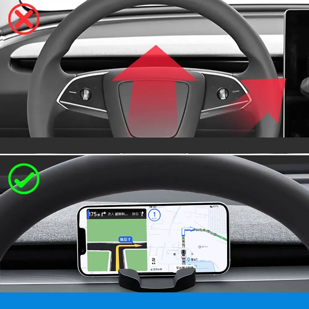 

Car Phone Holder for Tesla Model 3 Y Liquid Silicone Rubber No Trace Clip-on for Dashboard Air Vent