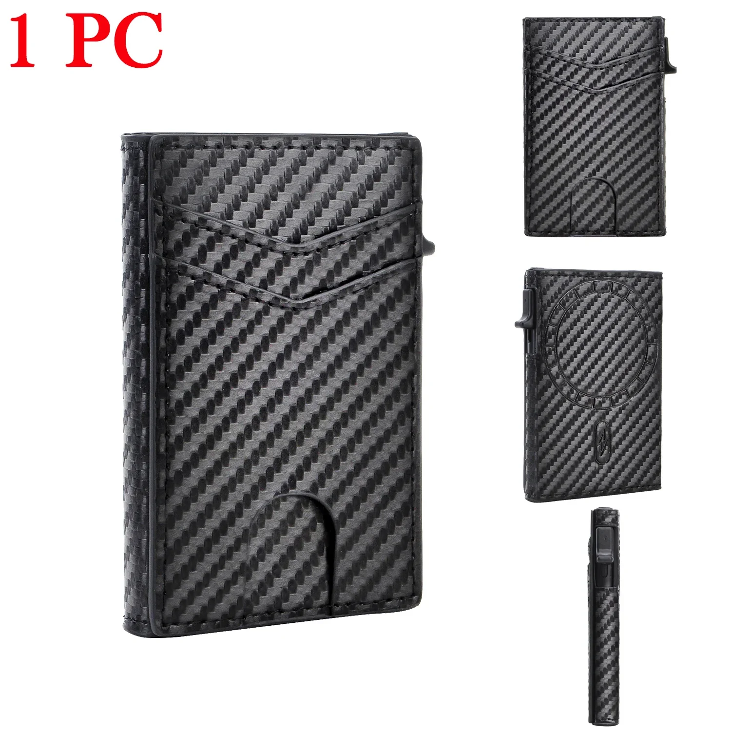 Magsafe Credit Card Holder Men Magnetic Wallets Rfid Carbon Bank Cardholder Case Wallet for Apple for IPhone 16 15 14 Pro Max