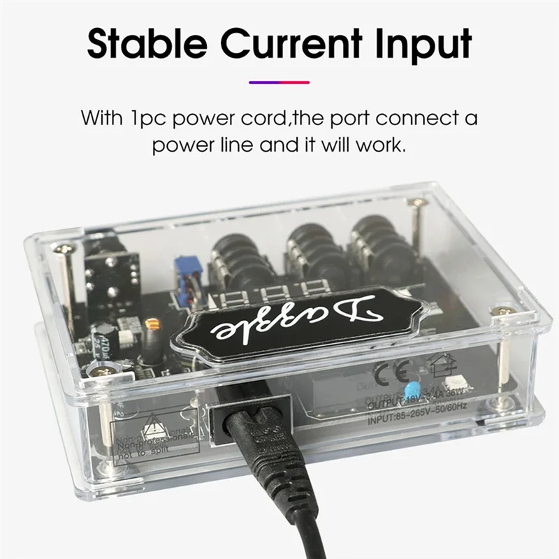 قوة الوشم شفافة مزدوجة الوضع LED منظم طاقة متكامل للضباب مناسب للملفات وأقلام الوشم الدوارة بقابس أمريكي