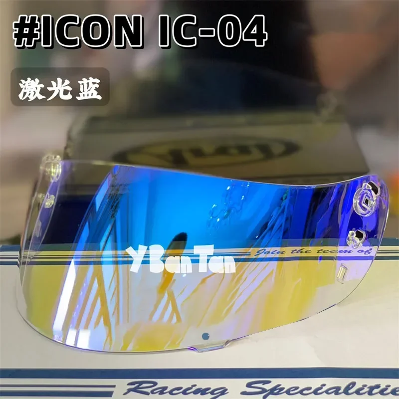 Optics Shield ICON IC-04 Airframe Pro Airmada Airform Helmet Visor Blue Iridium RED CHROME Motorcycle Full Face Helmet Visor