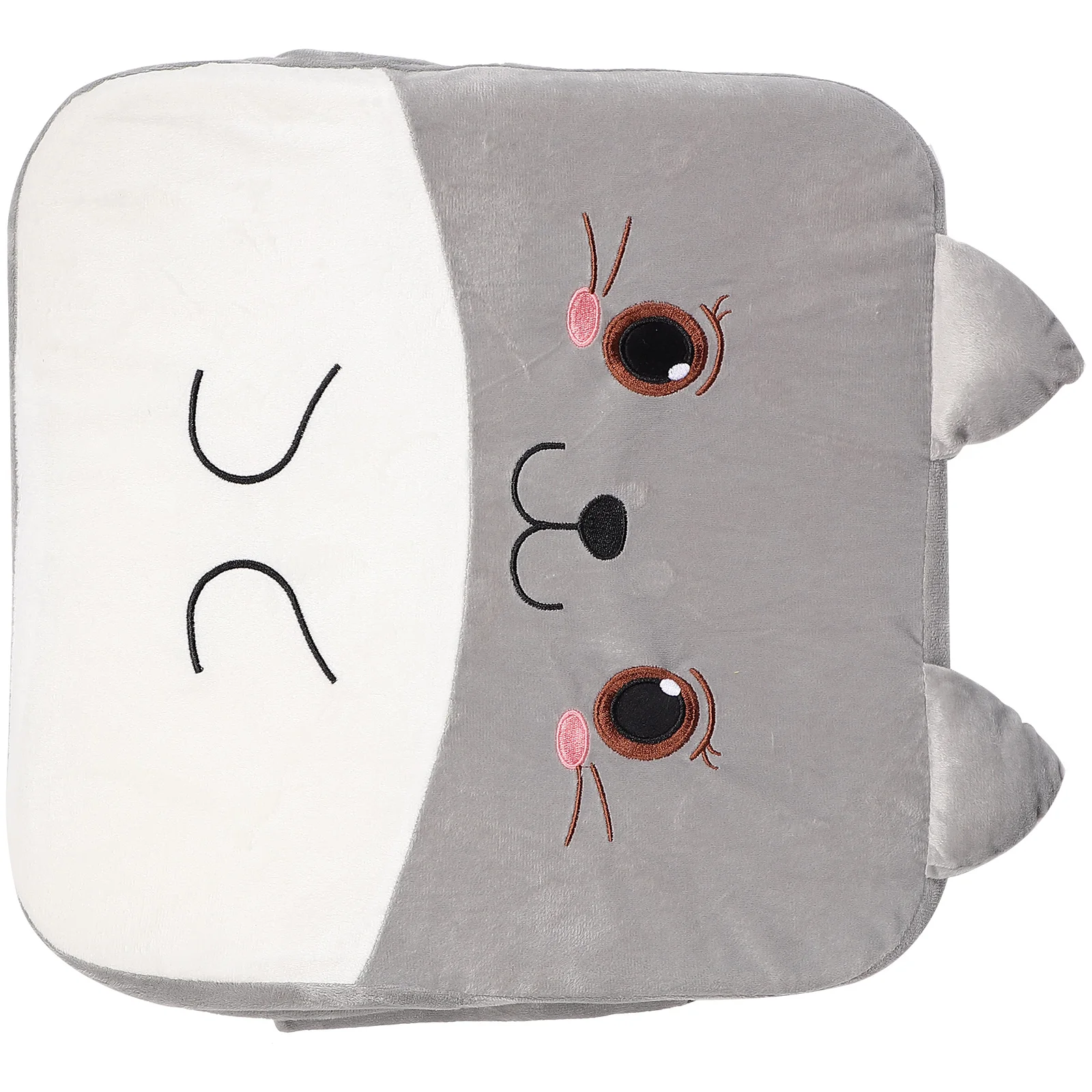 Cuscino per seggiolino per bambini, spessore 5 cm, cartone animato, gatto grigio, cuscino rialzato per bambini, per sala da pranzo, apprendimento, antiscivolo, per tutte le stagioni