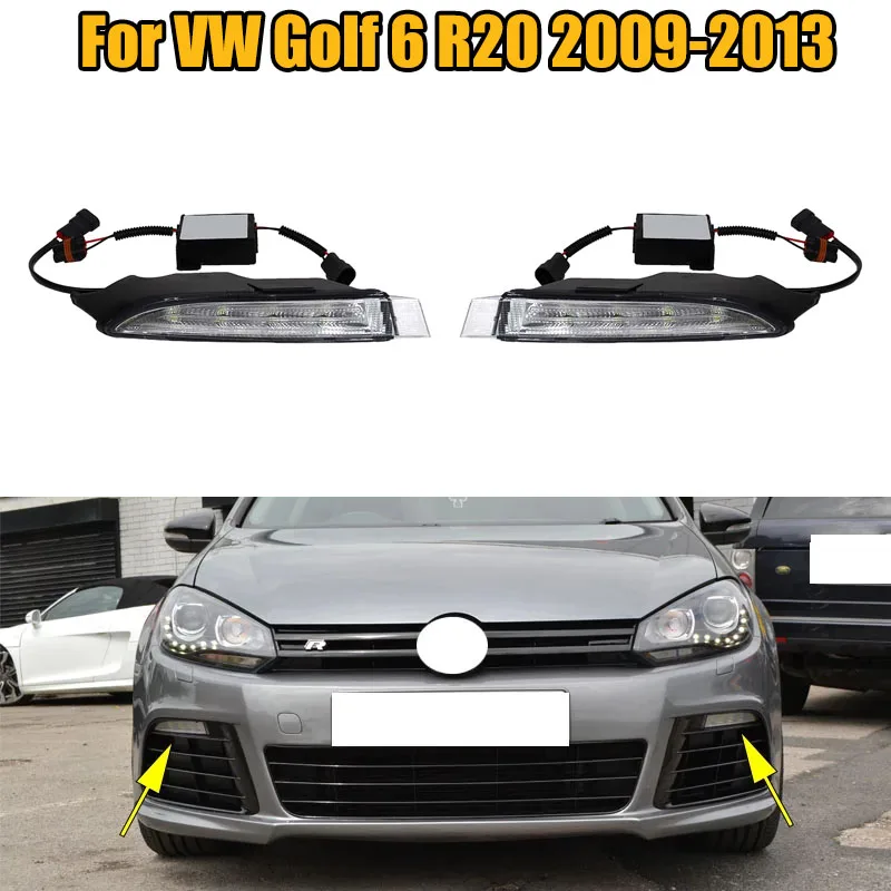 

Car LED Light LED DRL Daytime Running Light Fog light For VW Golf 6 R20 2009 2010 2011 2012 2013 Car-styling