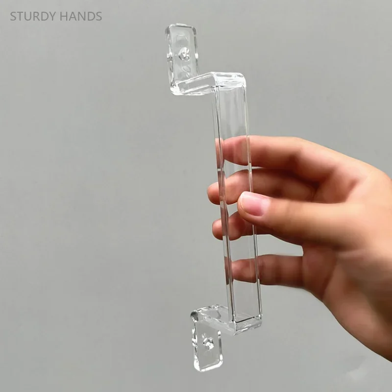 2PC acrylic handle, organic glass transparent handle,storage cabinet drawer, transparent crystal handle Furniture Handle & Knob