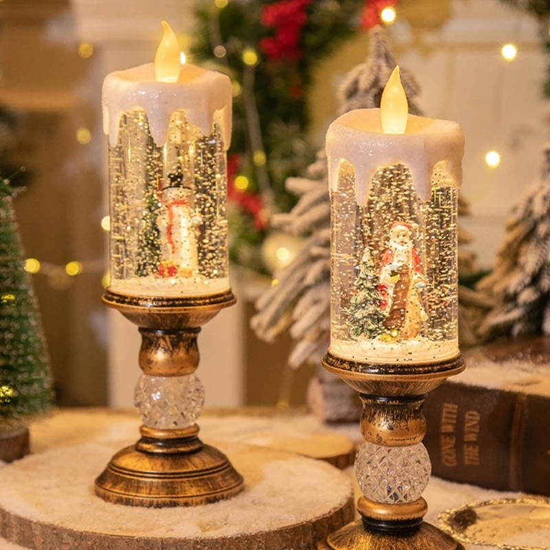 スノーグローブ-led-テーブルランプクリスマス装飾ナイトライトホリデー卓上装飾寝室保育園照明-37jd