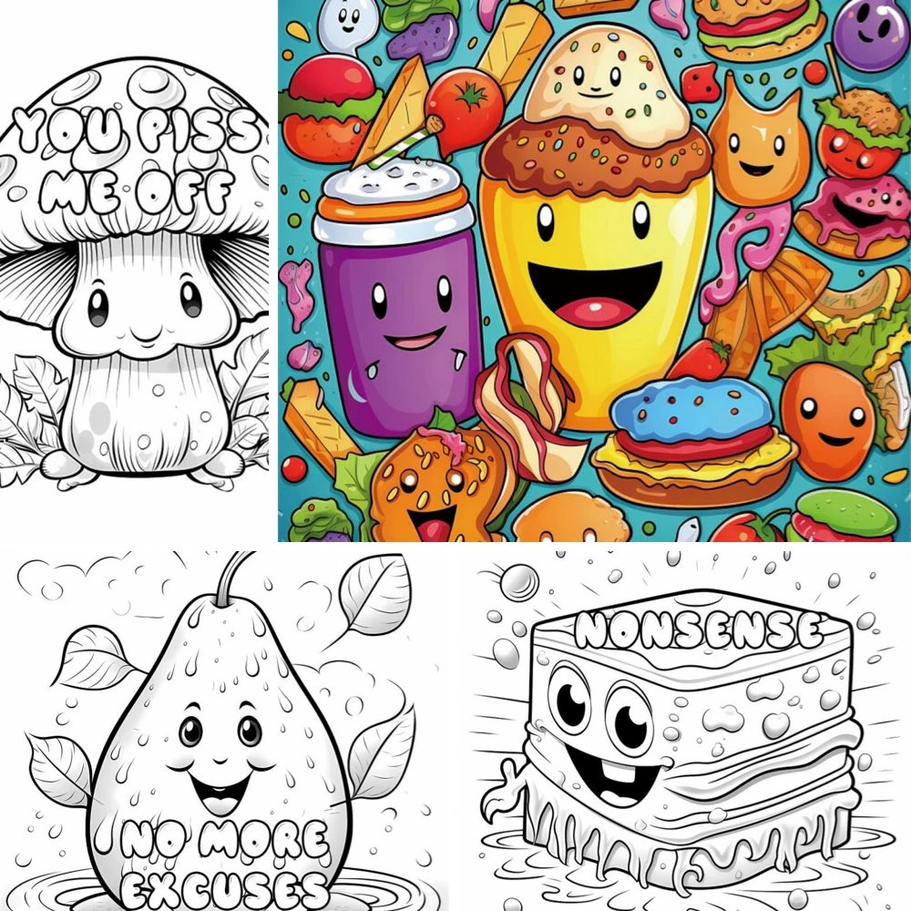 1pc Art Coloring Book 22 Page Coloring Books Gift For Birthday Party Relieve Stress Kill Time Graffiti Painting Drawing Art Book