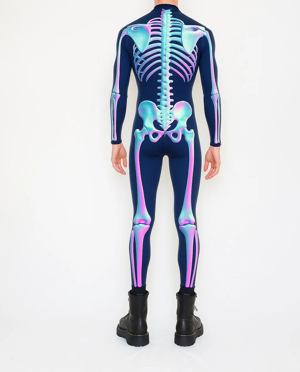Herren Halloween Punk Jumpsuit 3D Digitaldruck Bodysuit Erwachsenen Zentai Cosplay Karneval Bühnenauftritt Catsuit Radsportkostüm – Detail 14
