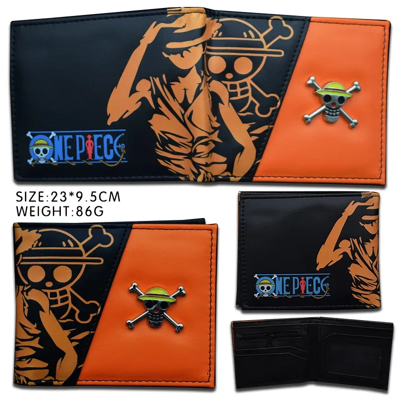 One Piece Luffy Wallet Cartoon  Roronoa Zoro Figures Cosplay Men Women PU Coin Purse Card Holder Wallet for Children Boys Gift