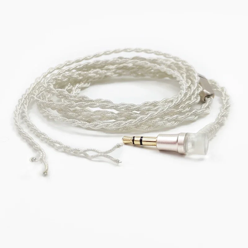 Aipinchun-conector de flexión de 3 polos de 3,5mm, Cable de auriculares DIY, reemplazo de reparación de auriculares, Cable de alambre de cobre plateado