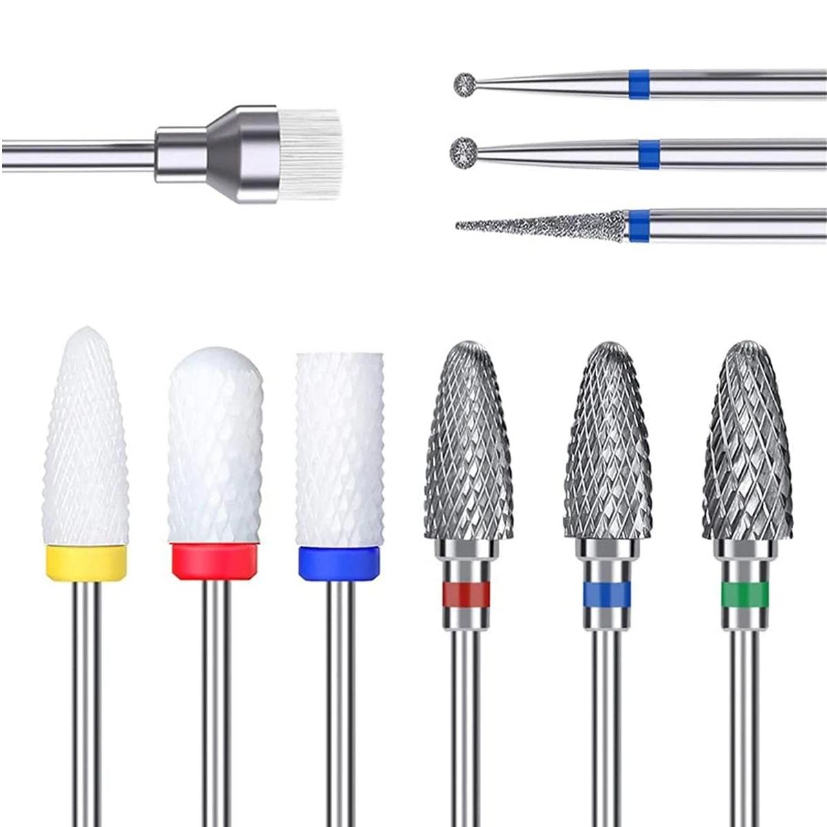 

10pcs Nail Bits for Nail Drill,Ceramic Drill Bits for Nails Sets Acrylic,Cuticle Drill Bits for Nails Carbide Remover Bits 2028
