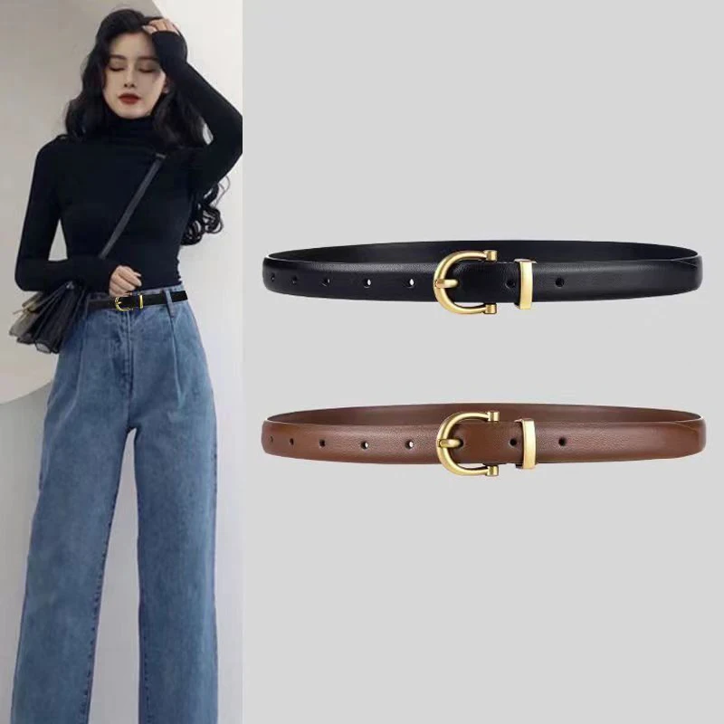 Ceinture en cuir PU pour femme, designer de luxe, ceinture en métal, haute qualité, tendance, mode féminine