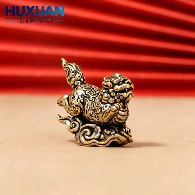 Brass Vintage Xiangyun Pixiu Ornaments To Attract Wealth Pixiu Copper Ornaments Desktop Decoration Crafts