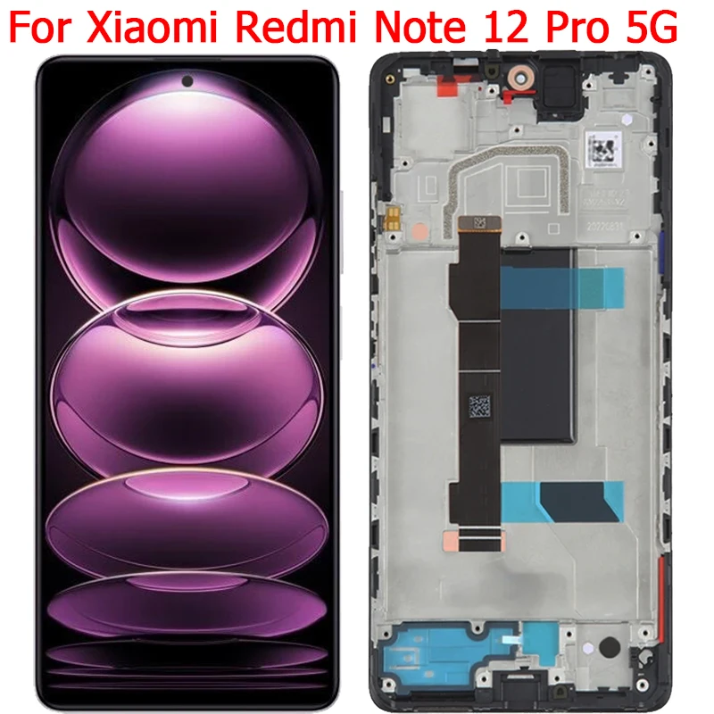 

6.67" Amoled For Xiaomi Redmi Note 12 Pro 5G LCD Screen Display With Frame 22101316C 22101316I Display LCD Replacement