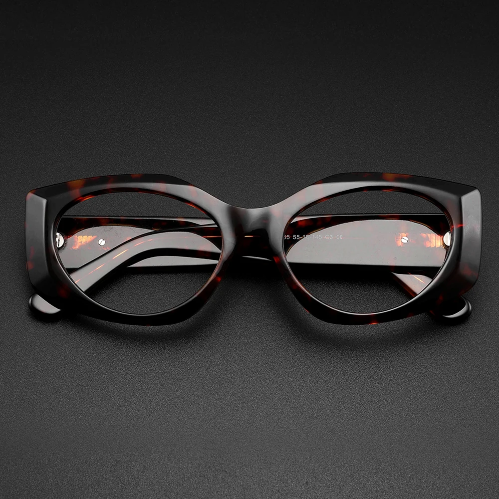 

Handmade Acetate Cat Eyes Glasses Retro Eyeglasses Frame Men Women Luxury Brand Design Customize Myopia Presbyopia Prescription