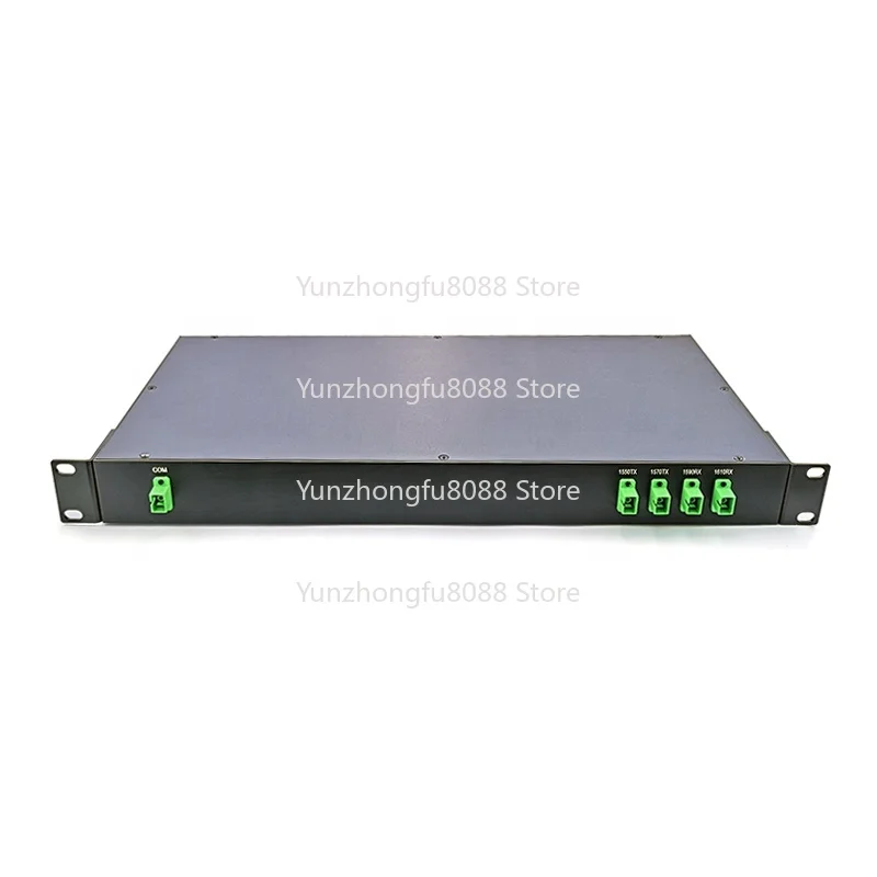 1U Rackmount 4-Channel Fiber CWDM Multiplexer with CAPC Adapters 1550 and 1610nm for Optical Network Equipment