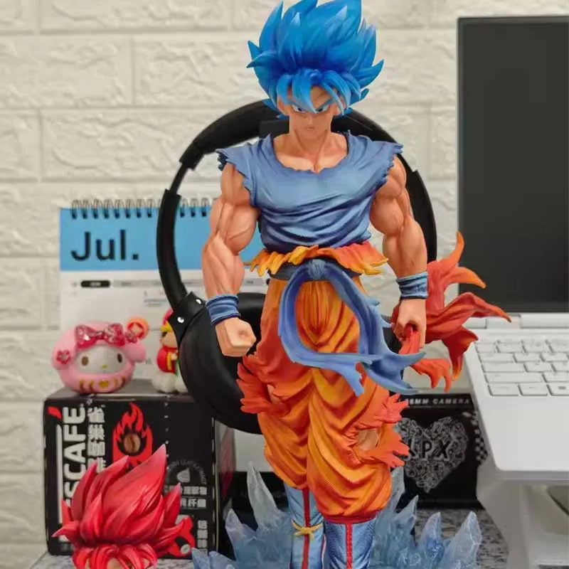 

Dragon Ball Anime Kirin Super Blue Wukong Handmade Action Figure Jt Racing God Statue Gk Model Handmade Ornament Toy Gift