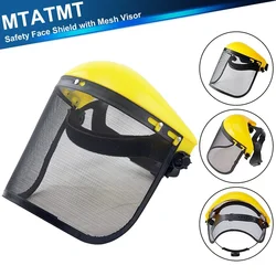 1Pcs Safety Mask with Mesh Visor for Chainsaw Trimmer Pole Pruners, Protective Mask and Mesh Mask for Face Protection