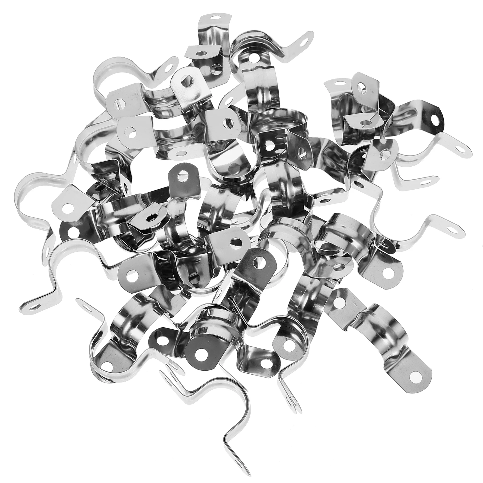 

100pcs Stainless Clamp 3/4 Inch U Bracket Mounting Tube Heavy Duty Clamps Hose Clips Tube Clamps Strap Wire Fixing