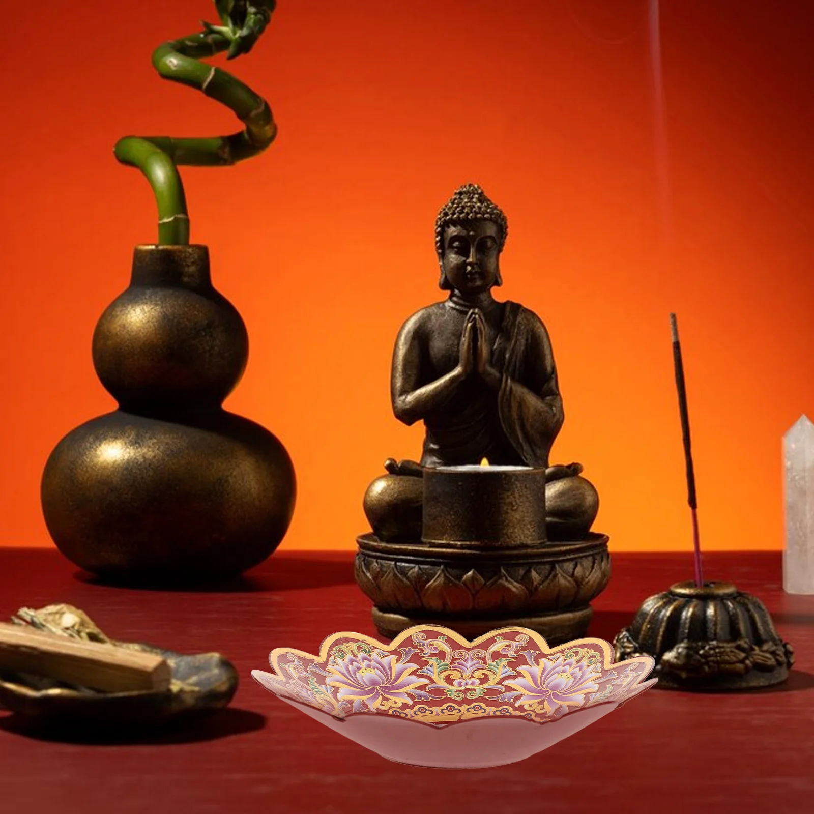 

Alloy Incense Ash Holder 3 Inch Lotus Design Ash Tray For Incense Sticks Burner Cover Vintage Tabletop Decor Flower Shape Censer