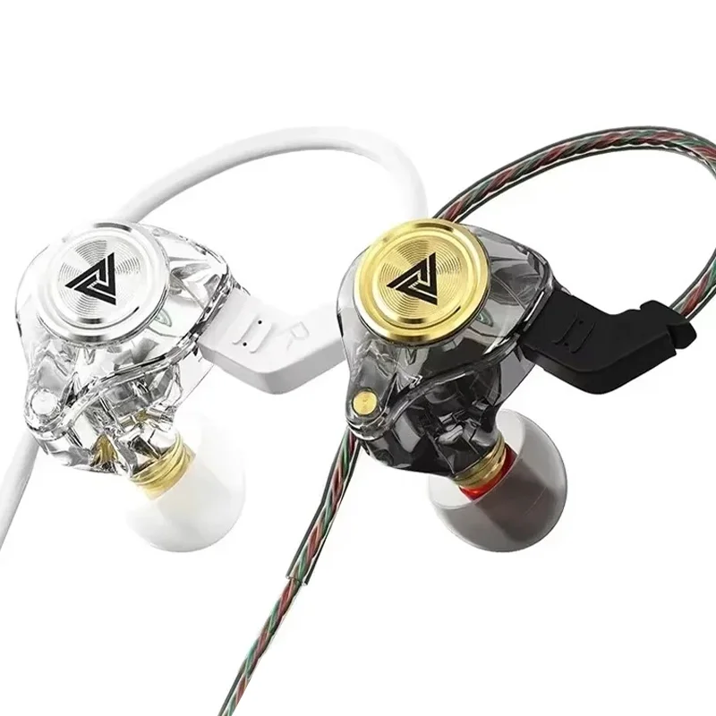 QKZ AK3 FiLe Wired Earphone With Microphone HiFi Music Monitor Bass Headphones Noise Cancelling Headset For Sport Gaming Earbuds