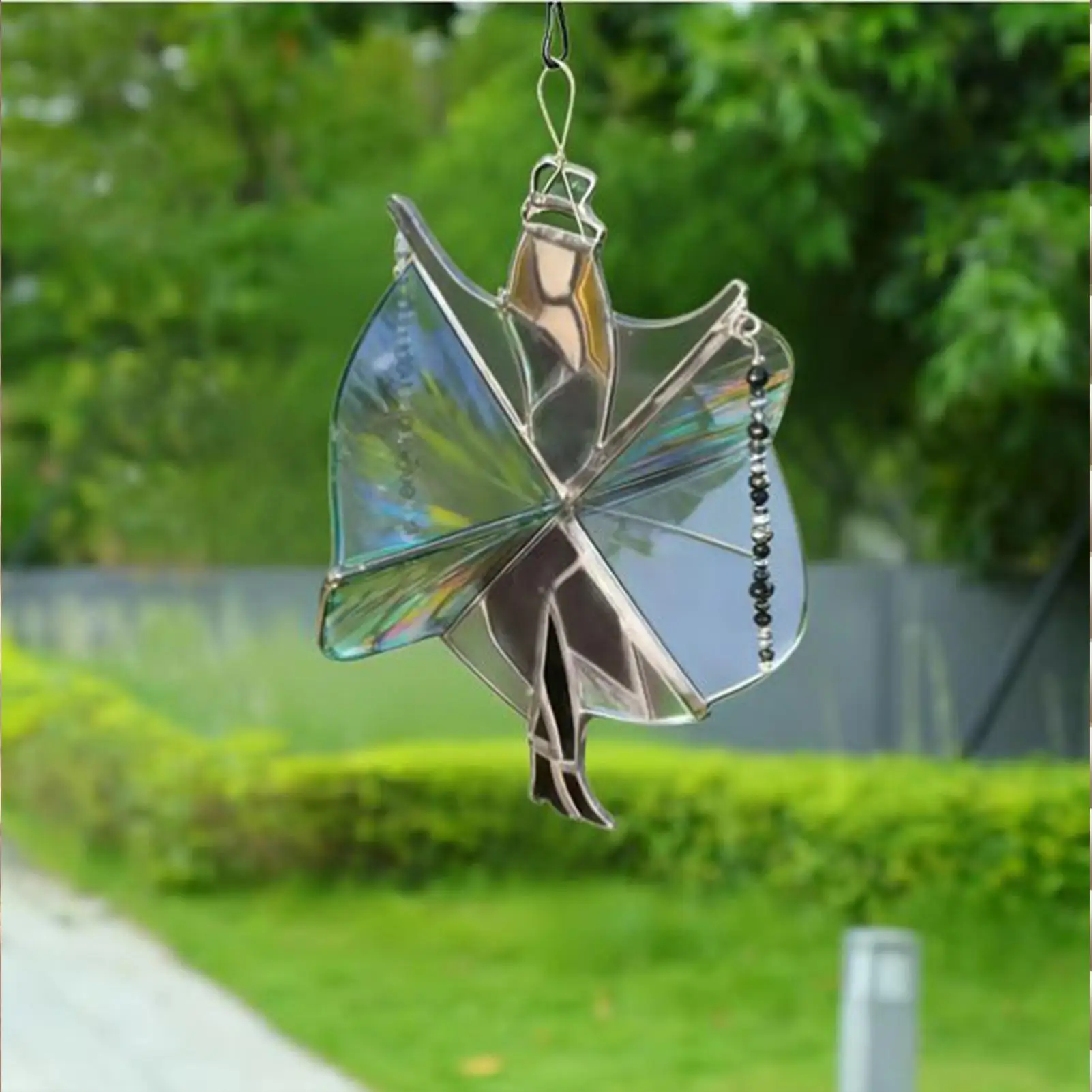

Wind Spinners Handmade Stained Wall Art Swivel Window Light Catcher Ornaments For Indoor Outdoor Living Room Garden Office