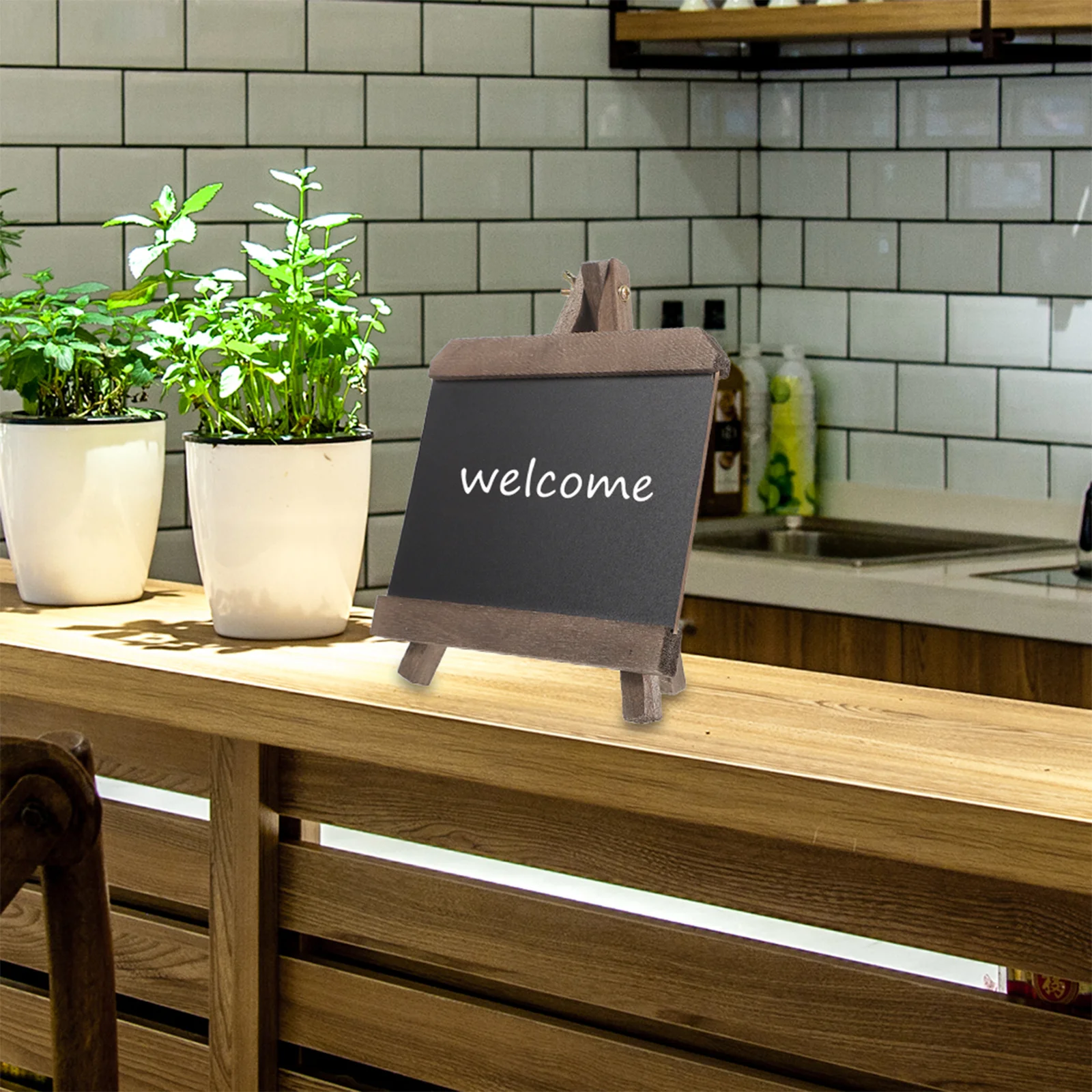

Vintage Small Chalkboard Sign Desktop Chalkboard Tabletop Message Board for Bar Cafe Wedding Office Message Blackboard