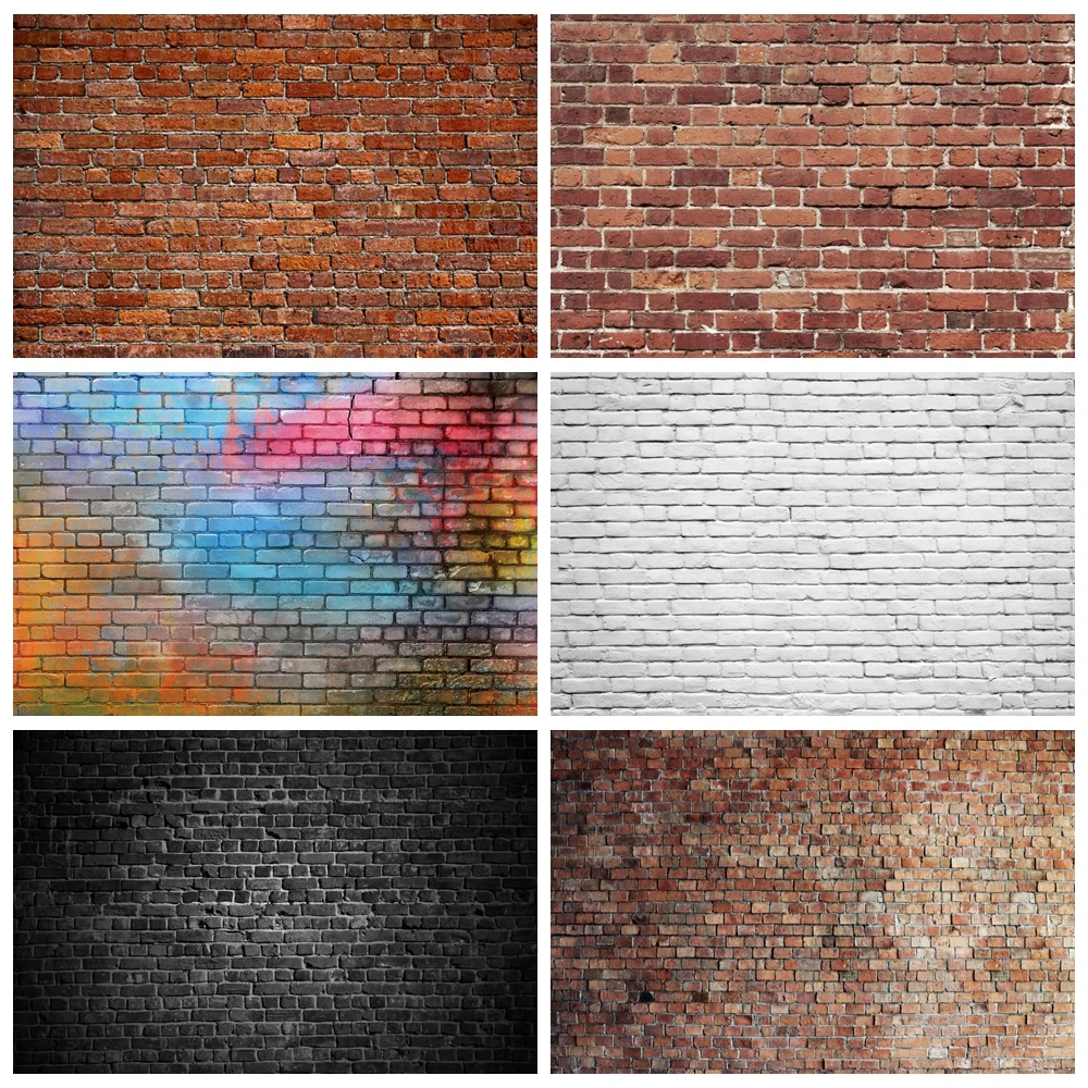 Vintage Brick Wall Backdrop for Photography Red Brick Girls Newborn Baby Birthday Adults Portrait Photo Background Decor Props